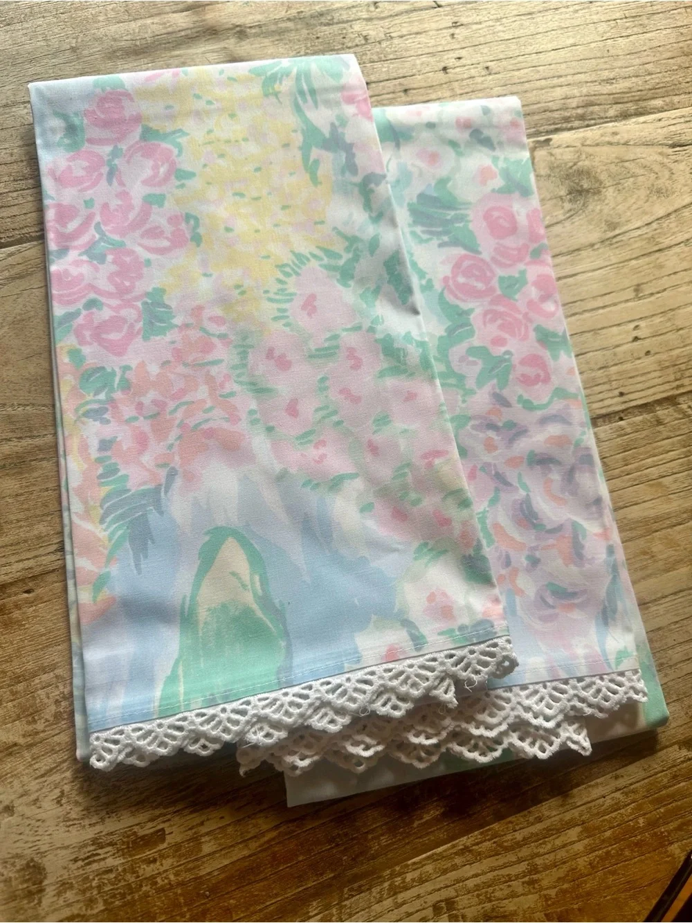 Vintage Martex Monet Gardens 6 piece King Sheet Set